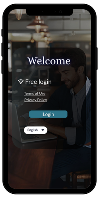 Social Wi-Fi login screen