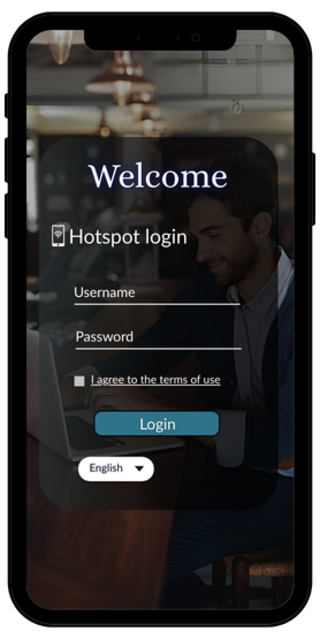 SMS Wi-Fi login screen
