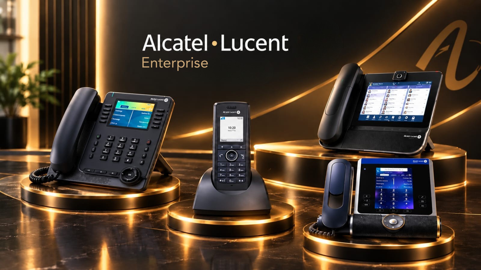 Alcatel-Lucent Enterprise desk phones and WLAN handset
