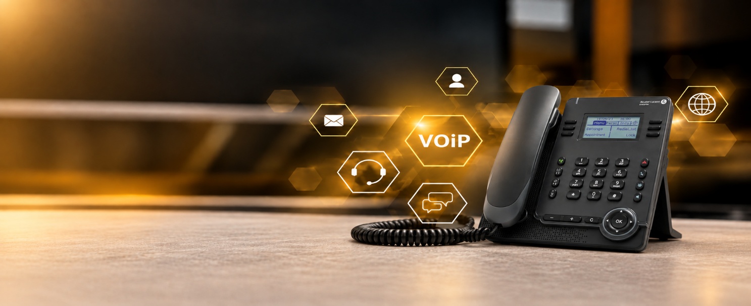 Alcatel-Lucent enterprise VoIP desk phone